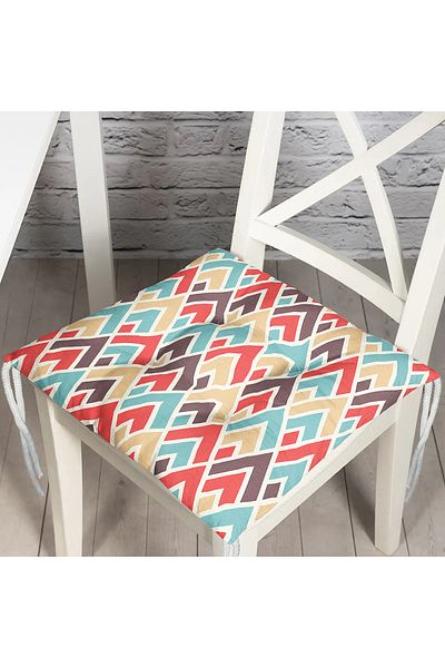 Realhomes Digital Printed Fluffy Square Chair Cushion