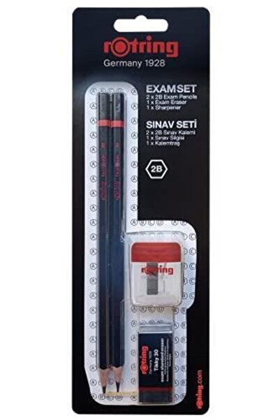 Rotring Sınav Kalemi Seti 2b Sınav Kurşun Kalemi Silgi Kalemtıraş