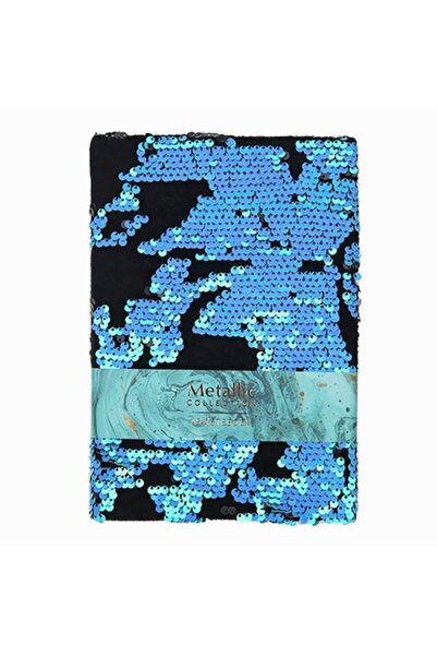 Pyrus A5 Sequin Notebook Turquoise Blue