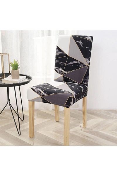 ÖZMAKAN Chair Cover Velvet, Lycra, Washable Chair Cover 1 Piece