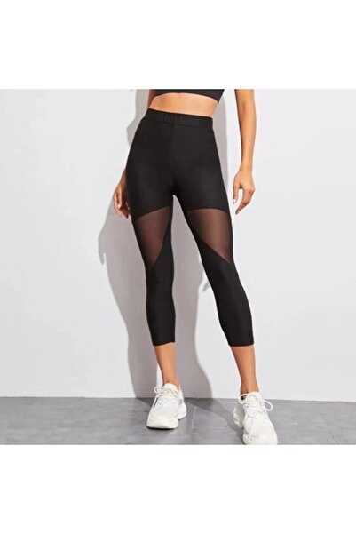 angel stayl Tül Detaylı Spor Tayt Süper Toparlıcı