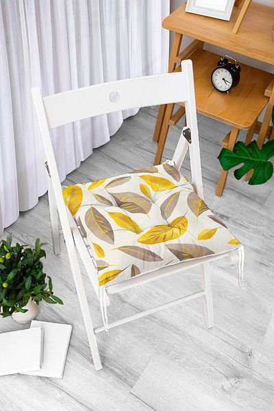 Realhomes Colorful Autumn Leaves Specially Designed Modern Fluffy Chair Cushion