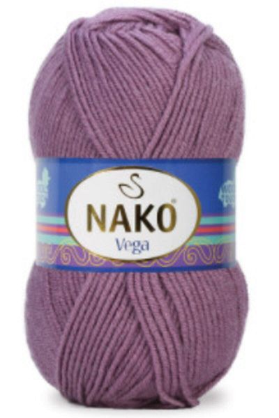 NAKO Vega Premium Ακρυλικό Νήμα Πλεξίματος Χεριών 5 Τεμάχια 10237 Ανοιχτό δαμάσκηνο