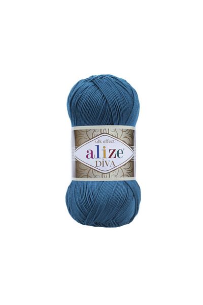 Alize 5 buc Diva sfoară mercerizată Summer Bikini Bustier Bluză sfoară de tricotat 646 Mikanos Blue