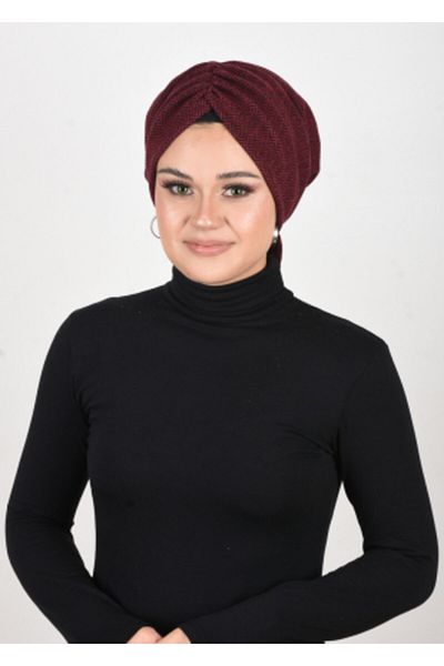 OykumBone وعاء شتوي برباط باللون العنابي، غطاء جاهز
