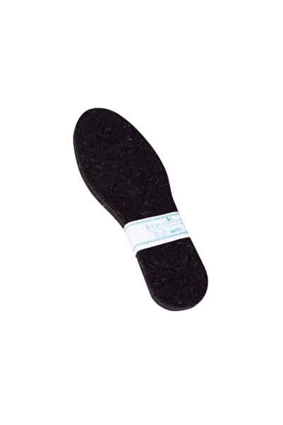 KUŞÇUOĞLU Saf Yün Keçe Ayakkabı Tabanı Siyah 1 Çift