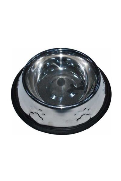 Flip 2 Adet Çelik Metal Kedi  Köpek Mama Ve Su Kabı 18 cm 2 Adet