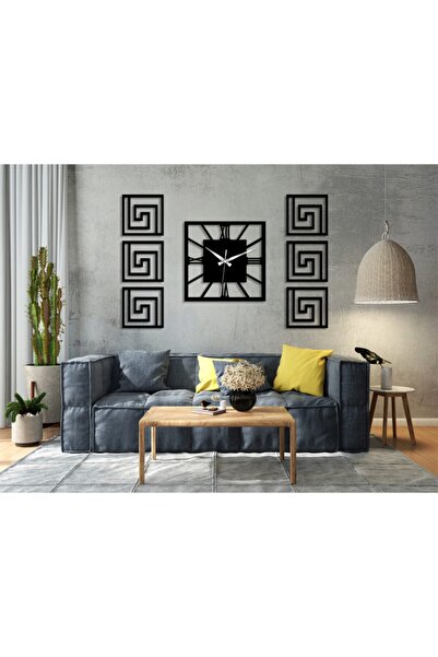 HYL Dekoratif Yan Tablolu Duvar Saati Seti Ev Dekorasyonu