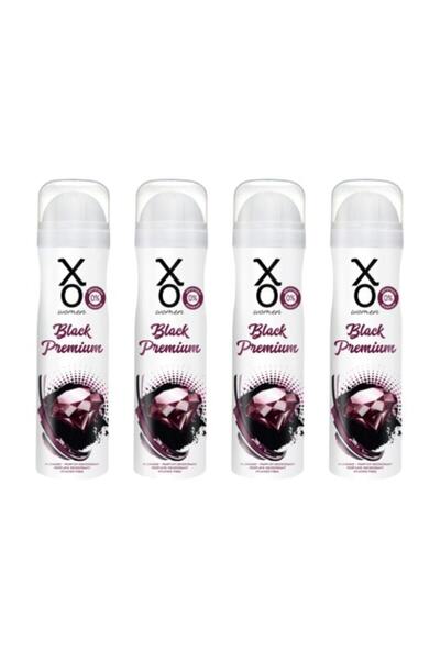 Xo Black Premium Women Deodorant 150 Ml X 4 Adet