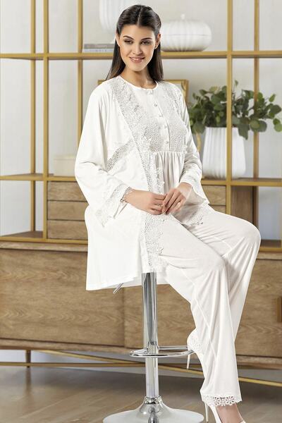 Xses Pijama Takımı, 3'lü Takım, Lohusa Pijama Takımı, 4100