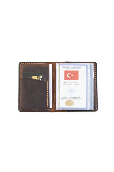 Hi Leather Genuine Leather Car License Case / Container