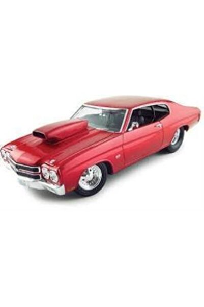 WELLY 1970 Chevrolet Chevelle Pro Street Kırmızı 1:18 Model Araba