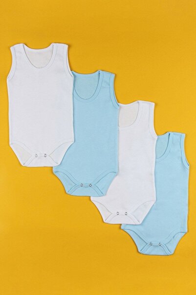 Bebibebek بيبي بوي سناب أون بادي 4 قطع بأكمام جديدة وياقة دائرية