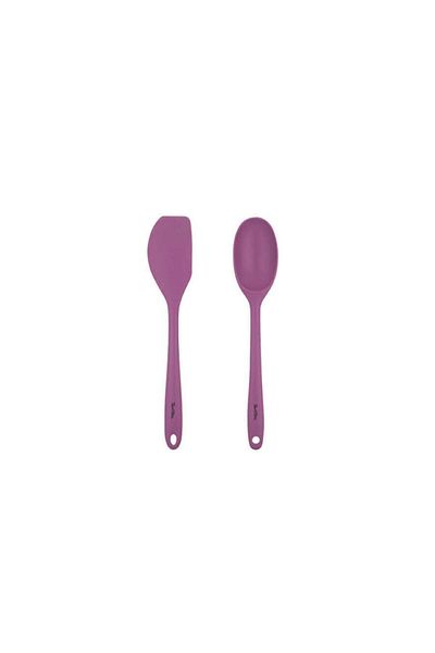 Tantitoni Cherry Colored Large Spoon and Spatula Set