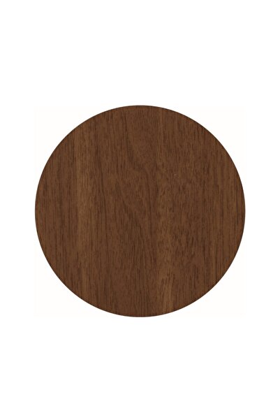 saray lazer Ahşap Supla Yuvarlak - Hisar Ceviz - 33x33