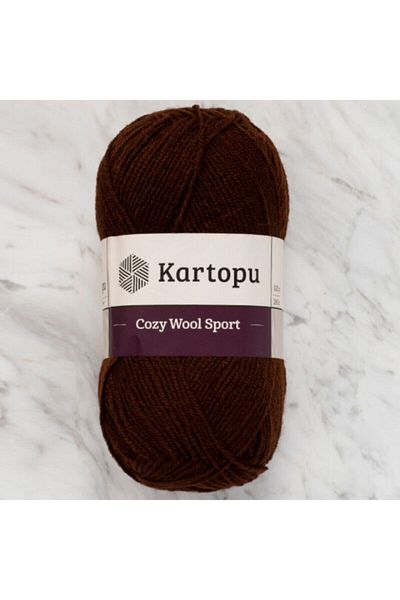 Kartopu Cozy Wool Sport Knitting Yarn Brown K890