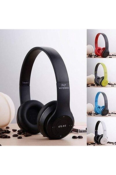 Tastech P47 Bluetooth Kulaklık Yükses Ses Ve Bass Fm Radyo Kablosuz Siyah