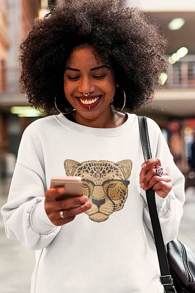 SUNFREE Φούτερ Unisex με Leopard Print