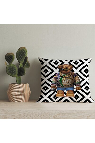 LadiesHome Husă pentru pernă digitală cu design special pentru ursuleț de plu...