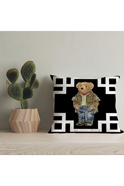 LadiesHome Husă pentru pernă digitală cu design special pentru ursuleț de plu...