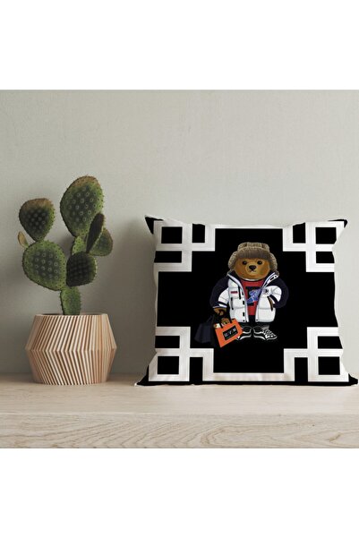 LadiesHome Husă pentru pernă digitală cu design special pentru ursuleț de plu...