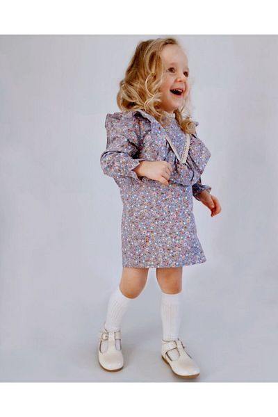 le petit sole Rochie Giny pentru fete Culoare Albastru
