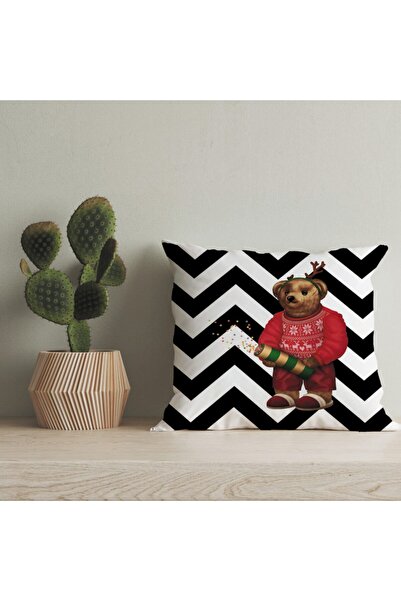 LadiesHome Husă pentru pernă digitală cu design special pentru ursuleț de plu...