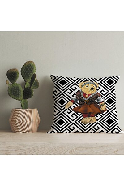 LadiesHome Husă pentru pernă digitală cu design special pentru ursuleț de plu...