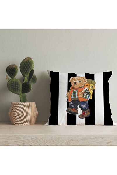 LadiesHome Husă pentru pernă digitală cu design special pentru ursuleț de plu...