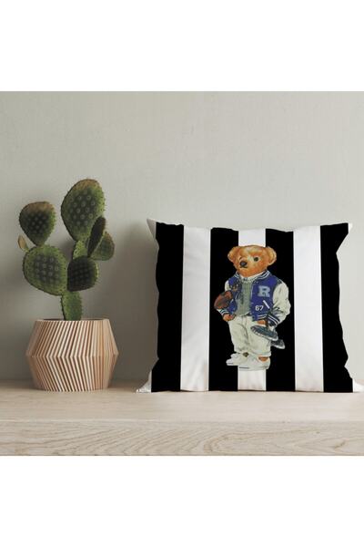 LadiesHome Husă pentru pernă digitală cu design special pentru ursuleț de plu...