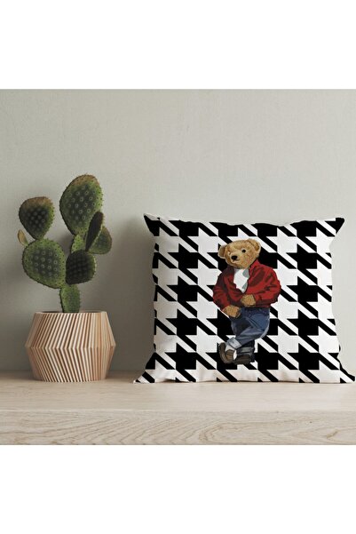 LadiesHome Husă pentru pernă digitală cu design special pentru ursuleț de plu...