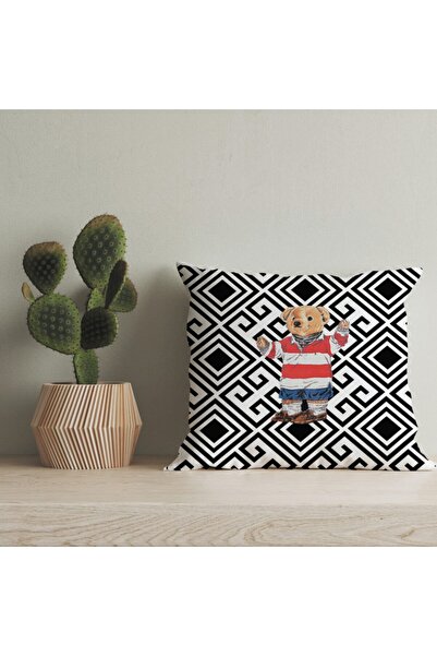 LadiesHome Husă pentru pernă digitală cu design special pentru ursuleț de plu...