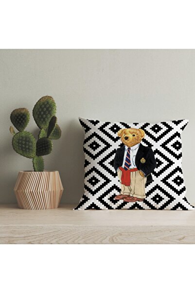 LadiesHome Husă pentru pernă digitală cu design special pentru ursuleț de plu...