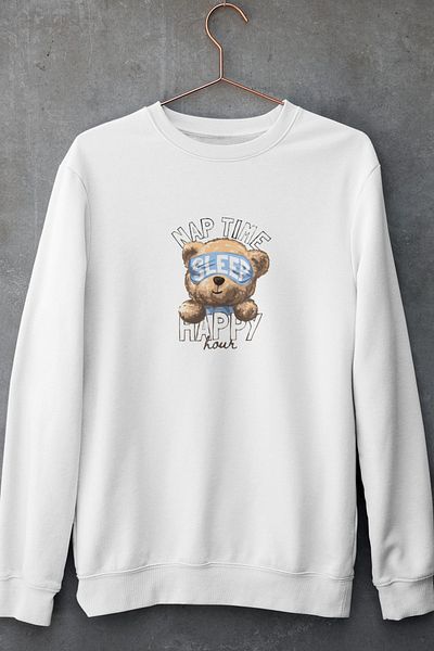 SUNFREE Φούτερ Sleep Teddy με στάμπα Unisex