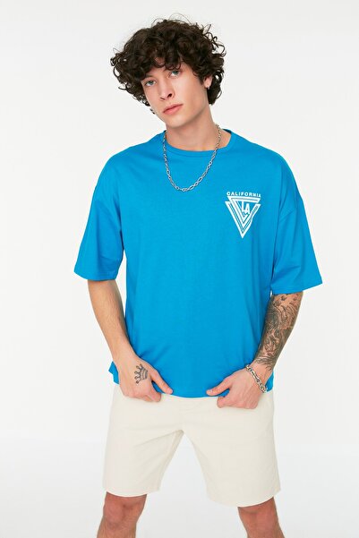 Trendyol Collection T-Shirt - Turquoise - Oversize