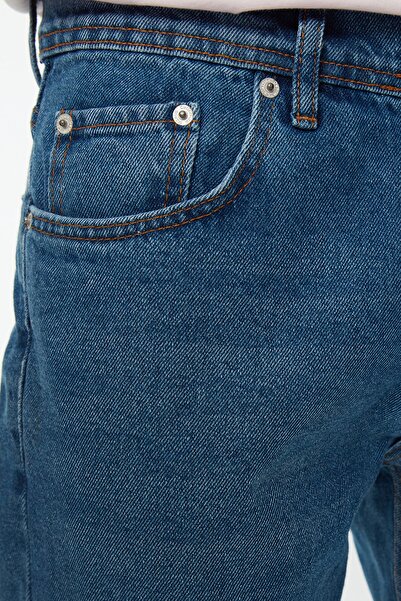 Trendyol Collection Indigo Straight Cut Jeans Džíny - TMNSS22JE0228