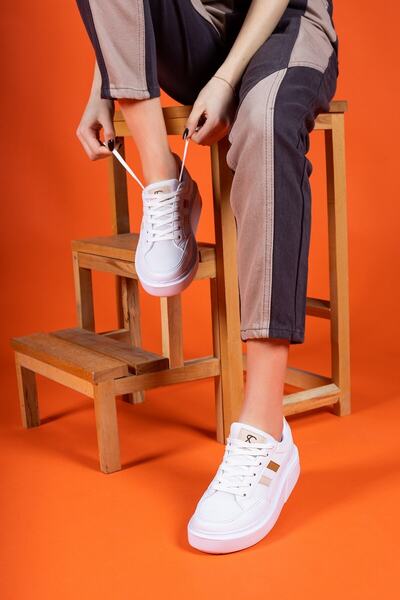 Riccon Fyd White Ecru Tan Women's Sneakers 0012151   Log Invest 969213