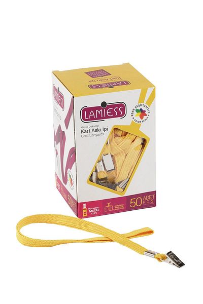 Lamiess Card Hanger Thread with M.mash Clip Yellow 50 Pieces