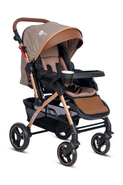 4 Baby Active Plus Çift Yönlü Bebek Arabası Kahve