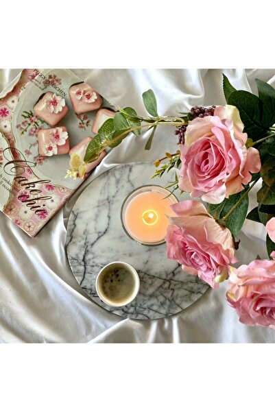 Akayev Marble 30 Cm Lilac Round Presentation Plate