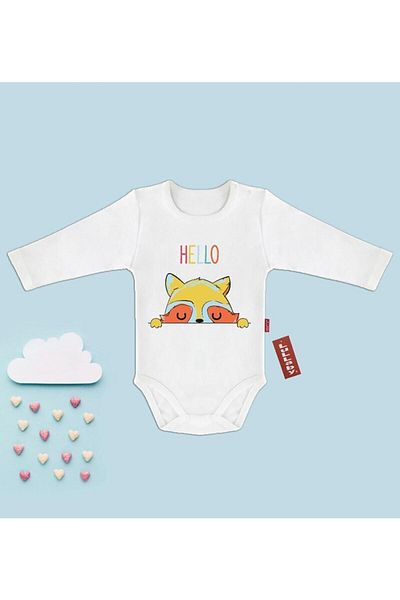 Lullaby Hello Tilki Long Sleeve Body & Bodysuit with Snaps from the Shoulder