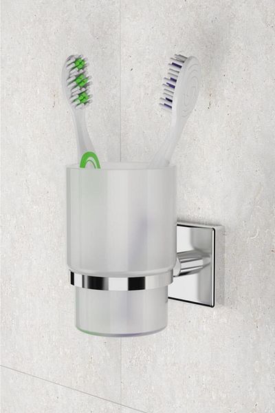 ardini Lal Color Toothbrush Holder Chrome