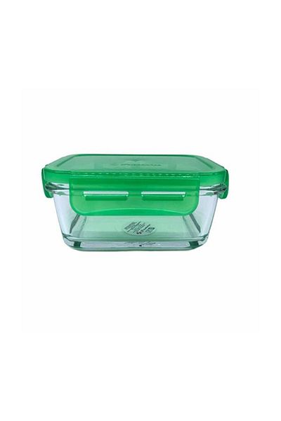 Paşabahçe Green Plastic Storage Container with Lid