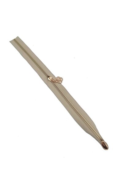 angel çanta aksesuar Single Stop 45 Cm Zipper Light Gold Metal Beige