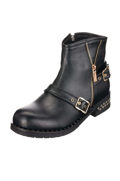 İriadam 41,42,43,44 Nr1521 Black Leather Buckle Warm Astae Comfort Comfortable Rubber Sole Large Size Women's Boots