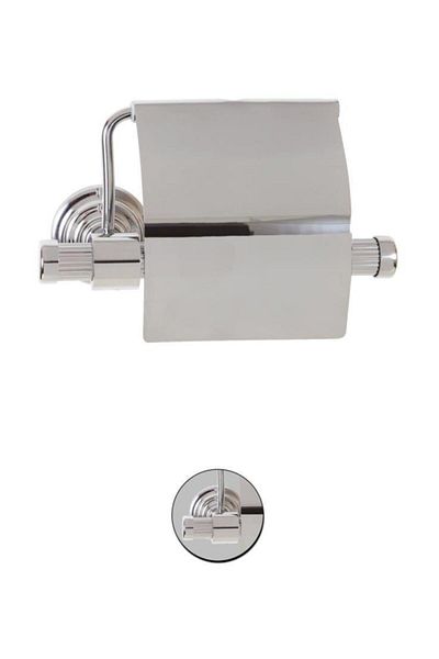 Maya Line Chrome Covered Paper Holder 100% Brass