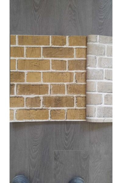 3D White Doğal Taş Görünümlü Duvar Kağıdı(5m2