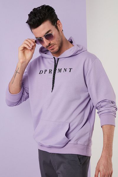 Buratti Slim Fit Printed Hooded Kangaroo Pocket Cotton Sweat Ανδρικός ιδρώτας 5414017