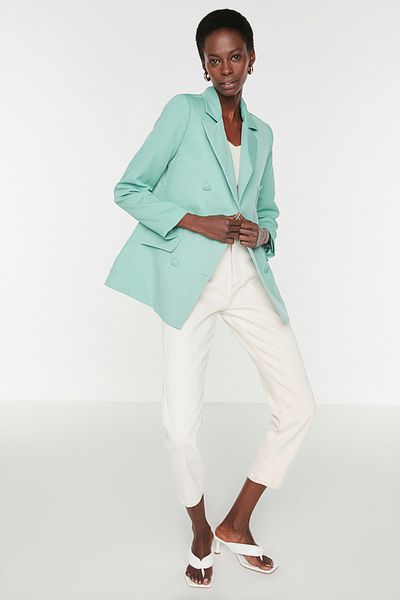 Trendyol Collection Blazer - Green - Regular fit
