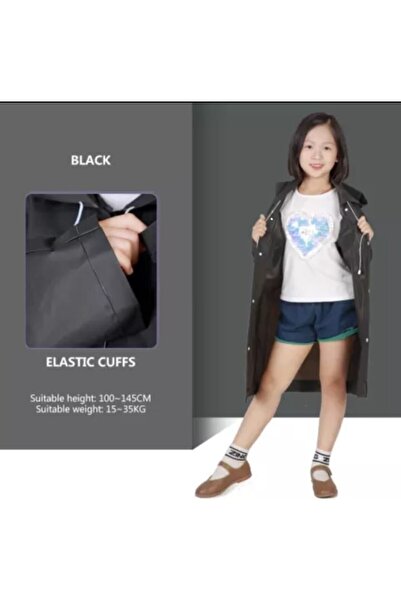 eleven market Eva Black praktična trendi dečija kabanica unisex 8-12 godina